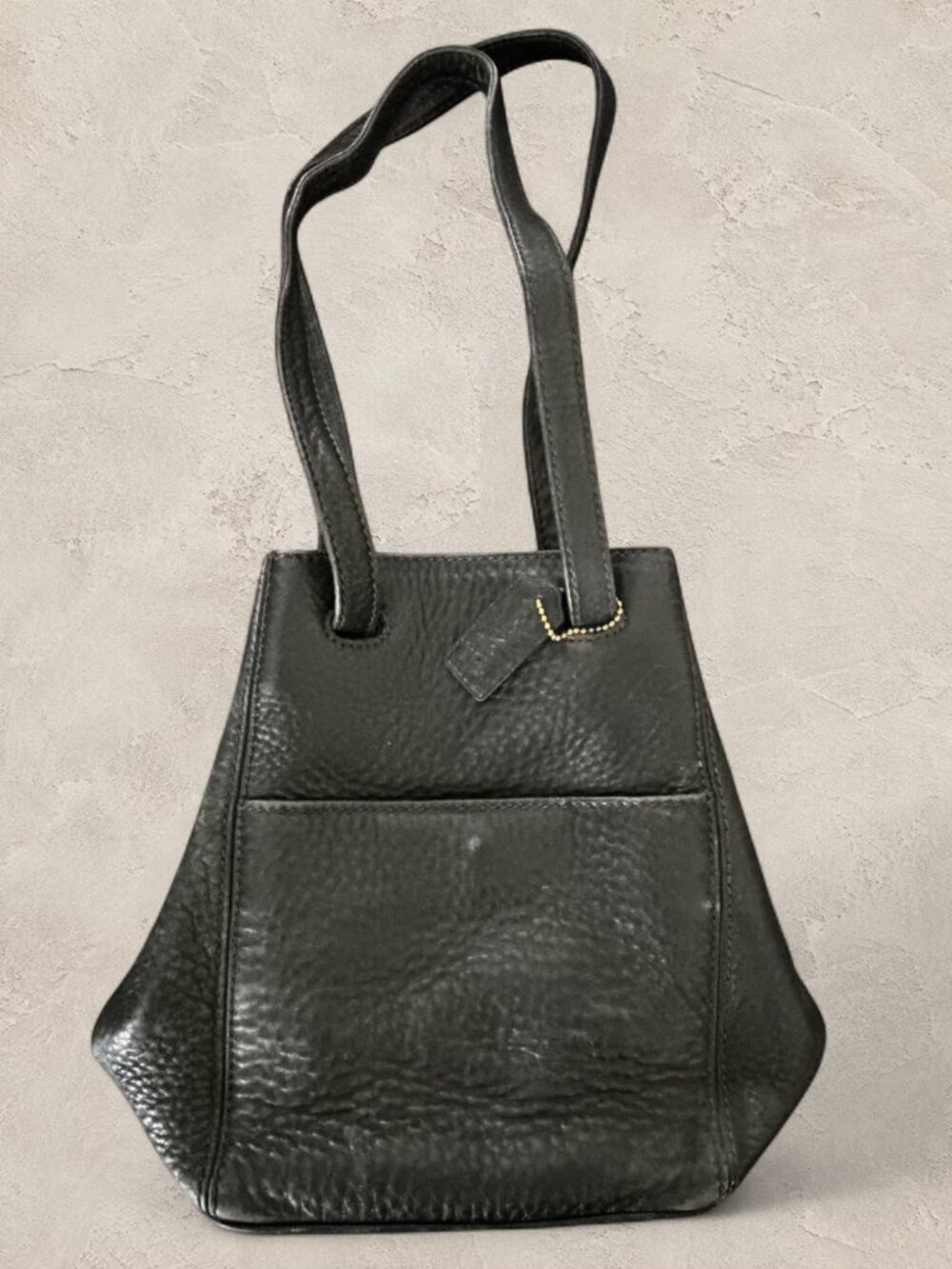 Vintage Coach Sonoma 4923 Black Leather Drawstring Bucket Bag